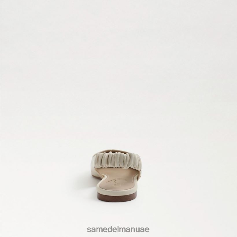 جلد عاجي حديث أحذية Sam Edelman نحيف ويتني Slingback وأشار اصبع القدم شقة 246L6T737