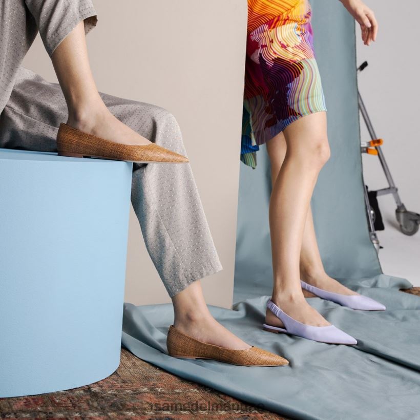 جلد عاجي حديث أحذية Sam Edelman نحيف ويتني Slingback وأشار اصبع القدم شقة 246L6T737