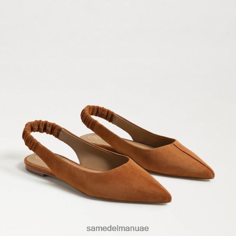 البني الحدودي أحذية Sam Edelman نحيف ويتني Slingback وأشار اصبع القدم شقة 246L6T739