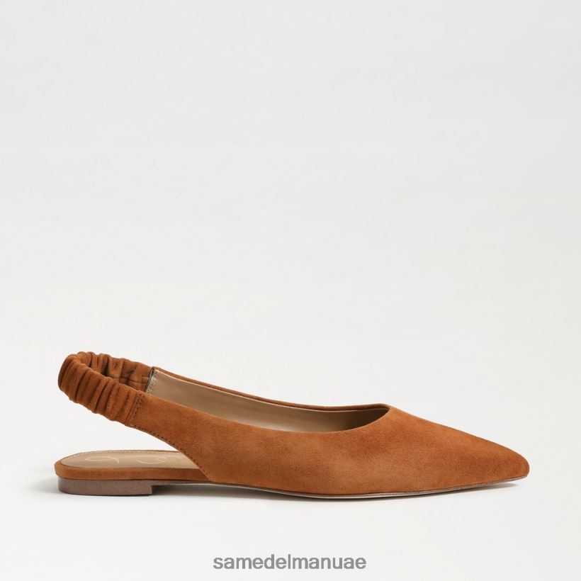 البني الحدودي أحذية Sam Edelman نحيف ويتني Slingback وأشار اصبع القدم شقة 246L6T739