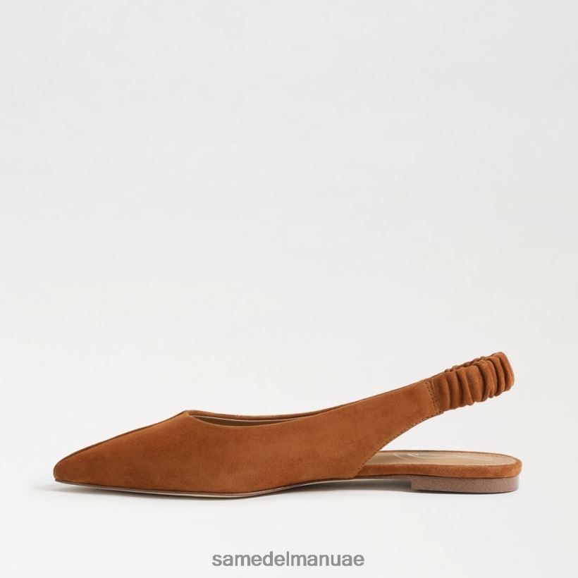 البني الحدودي أحذية Sam Edelman نحيف ويتني Slingback وأشار اصبع القدم شقة 246L6T739