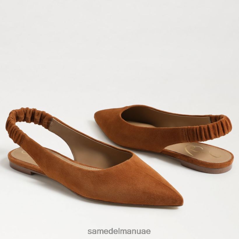البني الحدودي أحذية Sam Edelman نحيف ويتني Slingback وأشار اصبع القدم شقة 246L6T739