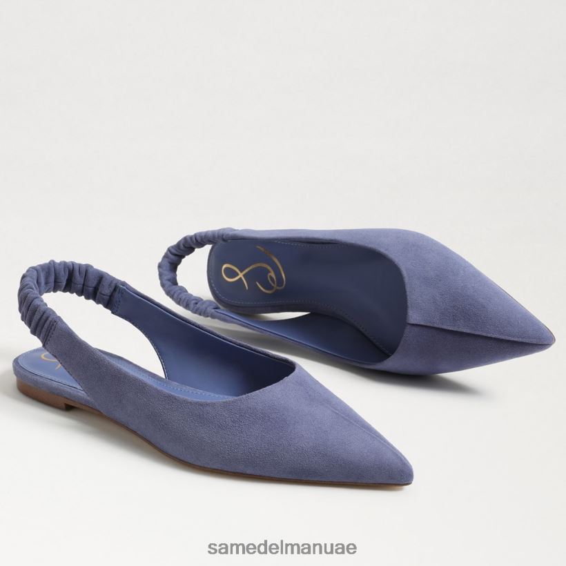 البنفسجي المغبر أحذية Sam Edelman نحيف ويتني Slingback وأشار اصبع القدم شقة 246L6T740