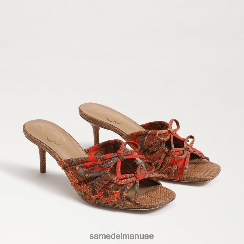 الخشخاش البرتقالي أحذية Sam Edelman نحيف كعب بيا Strappy 246L6T599
