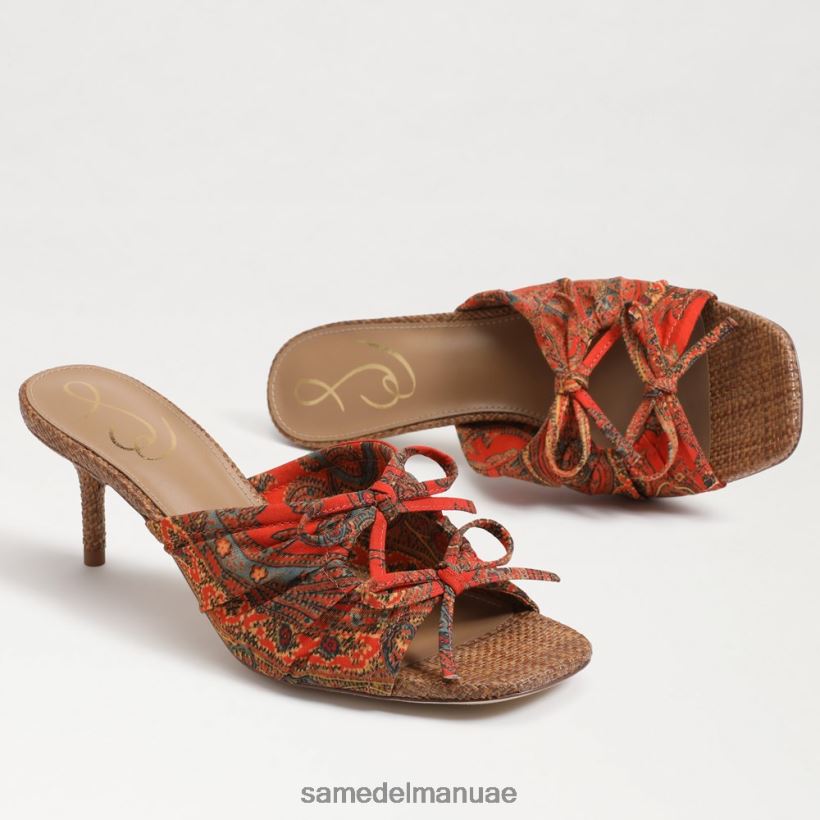 الخشخاش البرتقالي أحذية Sam Edelman نحيف كعب بيا Strappy 246L6T599