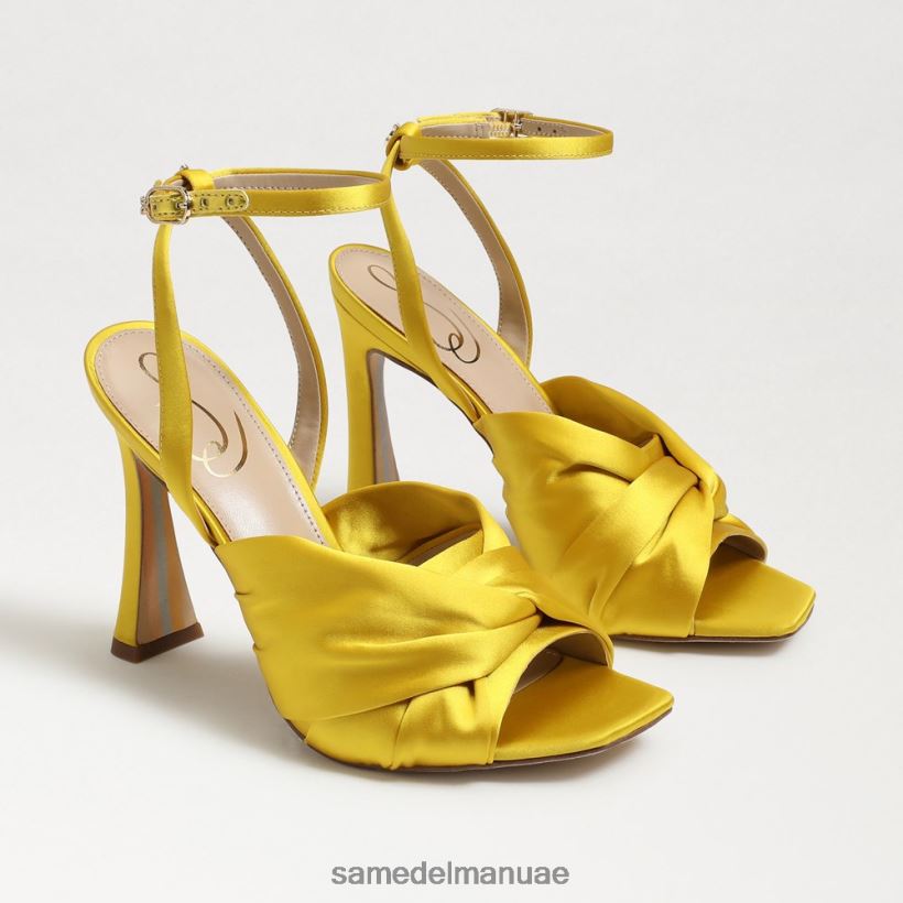 الساتان المغرة أحذية Sam Edelman نحيف كعب لافندر Strappy 246L6T947