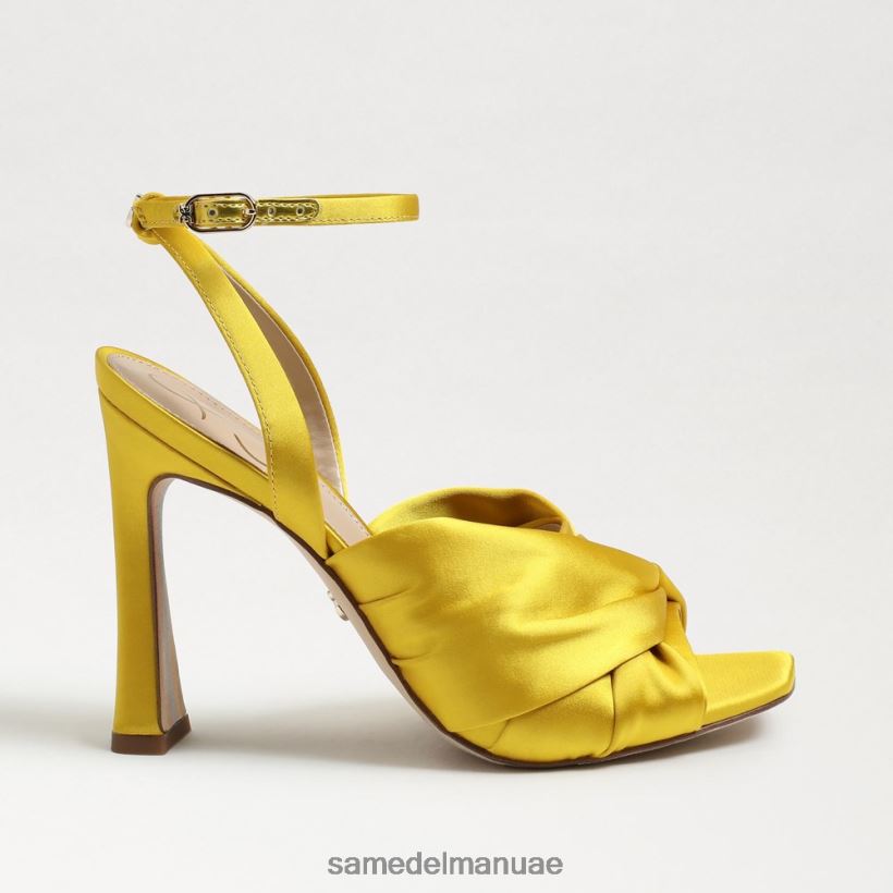 الساتان المغرة أحذية Sam Edelman نحيف كعب لافندر Strappy 246L6T947