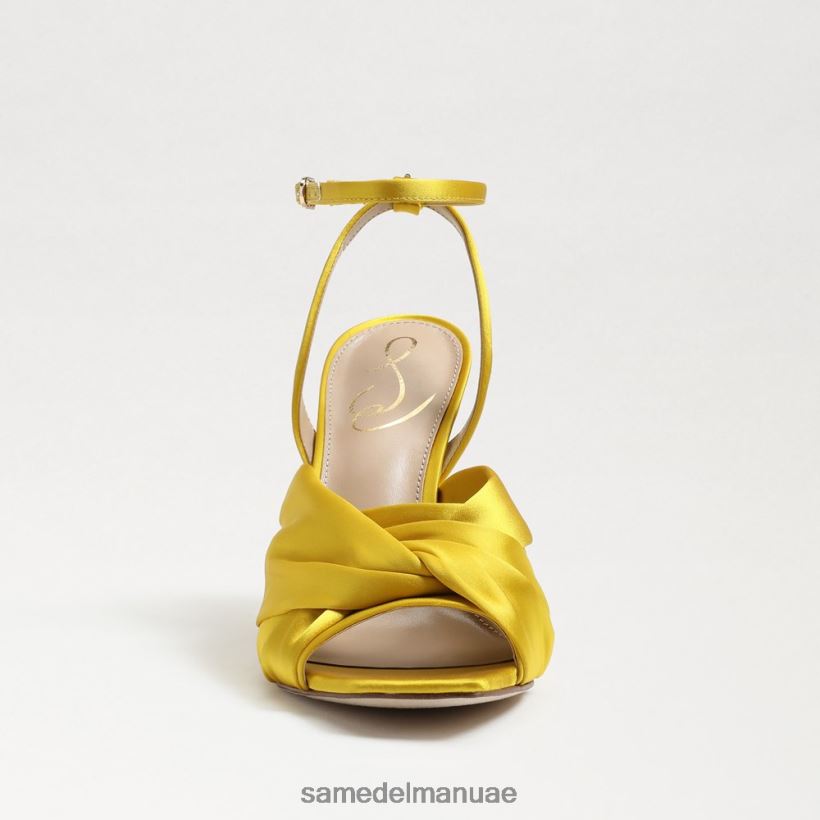 الساتان المغرة أحذية Sam Edelman نحيف كعب لافندر Strappy 246L6T947