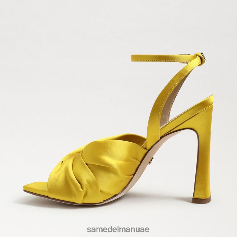 الساتان المغرة أحذية Sam Edelman نحيف كعب لافندر Strappy 246L6T947