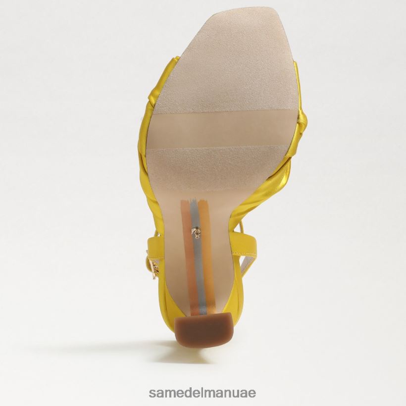 الساتان المغرة أحذية Sam Edelman نحيف كعب لافندر Strappy 246L6T947