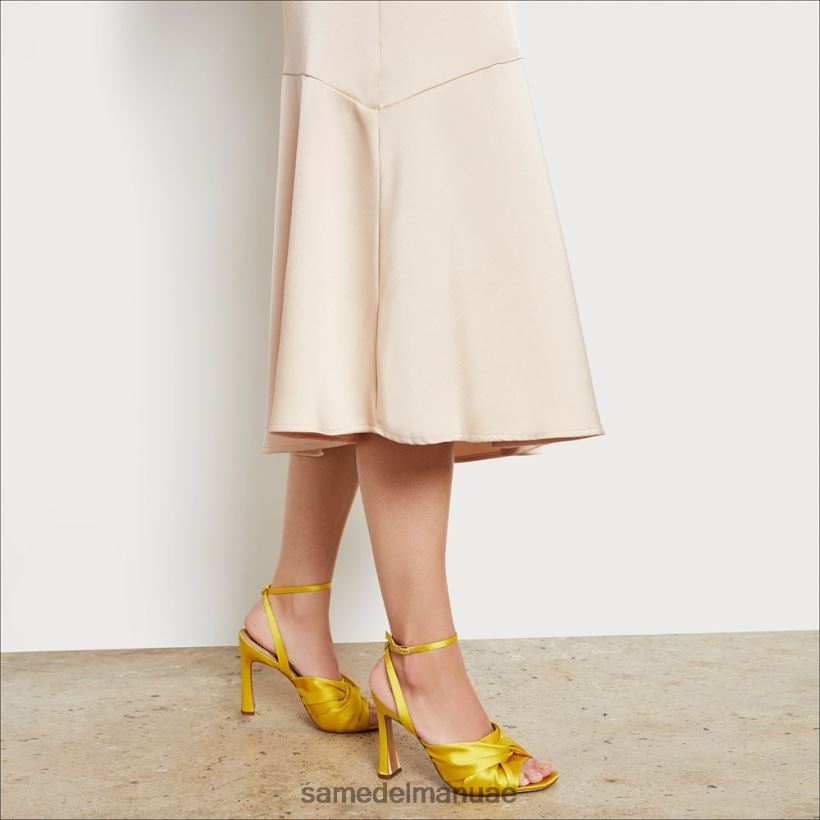 الساتان المغرة أحذية Sam Edelman نحيف كعب لافندر Strappy 246L6T947