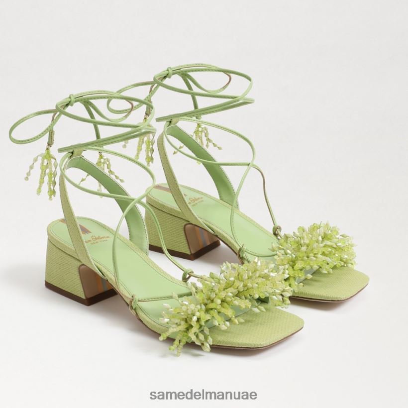 الكمثرى الصيف أحذية Sam Edelman نحيف صندل بكعب عريض مطرز من Walda 246L6T63