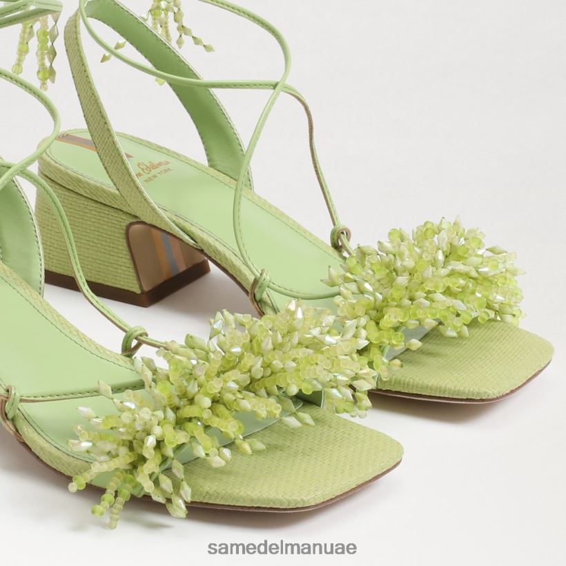 الكمثرى الصيف أحذية Sam Edelman نحيف صندل بكعب عريض مطرز من Walda 246L6T63