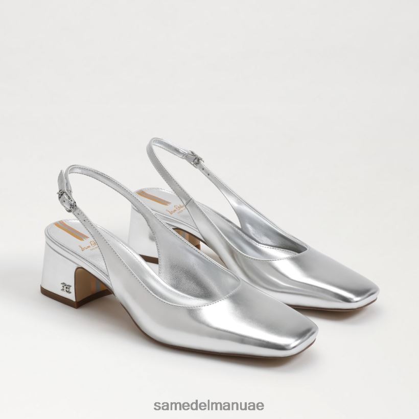 الفضة الناعمة أحذية Sam Edelman نحيف كعب تيرا slingback هريرة 246L6T187