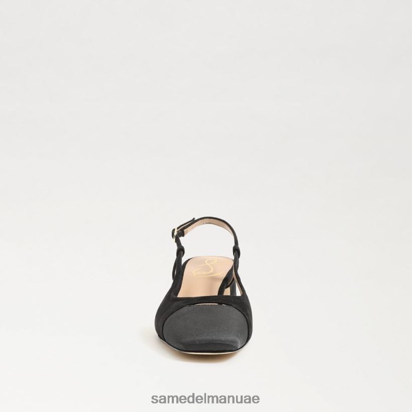 جلد الغزال الأسود أحذية Sam Edelman نحيف كعب تارا slingback 246L6T374