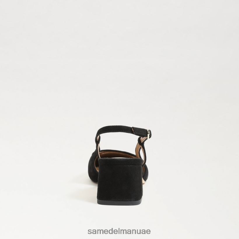 جلد الغزال الأسود أحذية Sam Edelman نحيف كعب تارا slingback 246L6T374