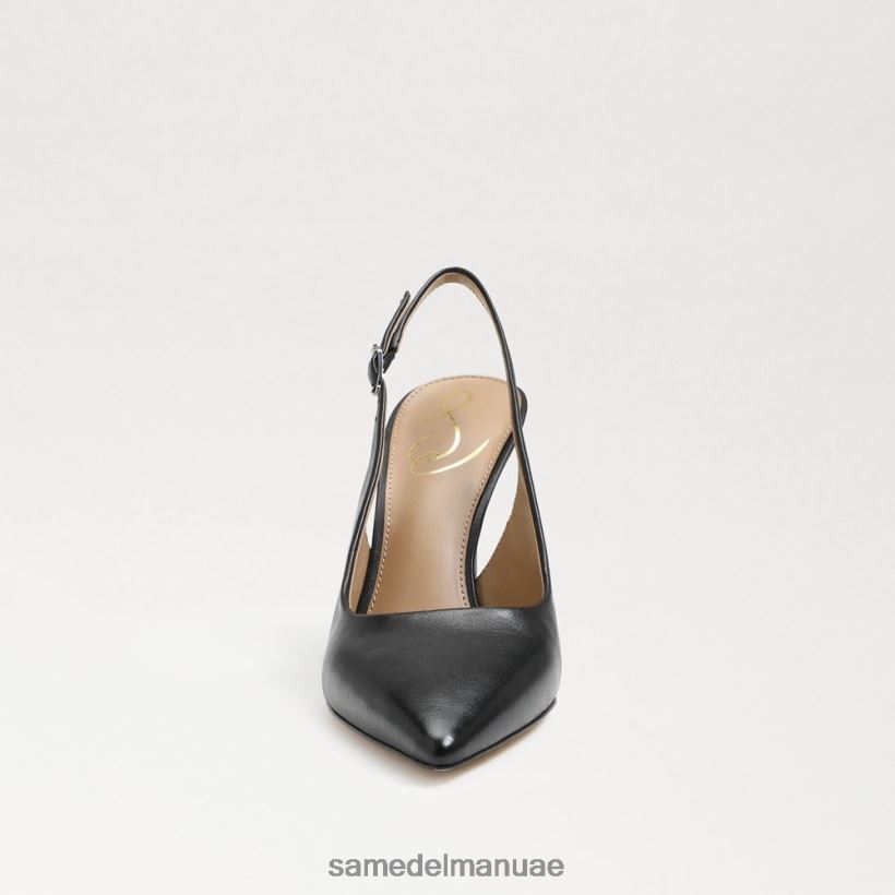 جلد أسود أحذية Sam Edelman نحيف مضخة عسلي slingback 246L6T662