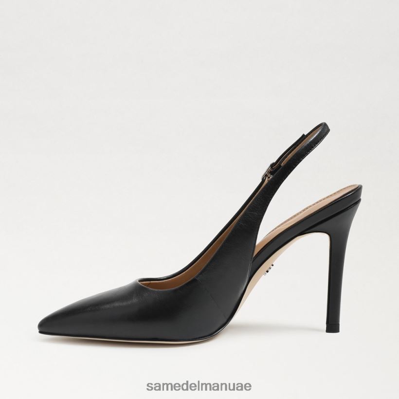 جلد أسود أحذية Sam Edelman نحيف مضخة عسلي slingback 246L6T662
