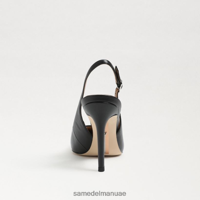 جلد أسود أحذية Sam Edelman نحيف مضخة عسلي slingback 246L6T662