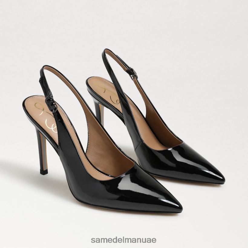 أسود براءة اختراع أحذية Sam Edelman نحيف مضخة عسلي slingback 246L6T663