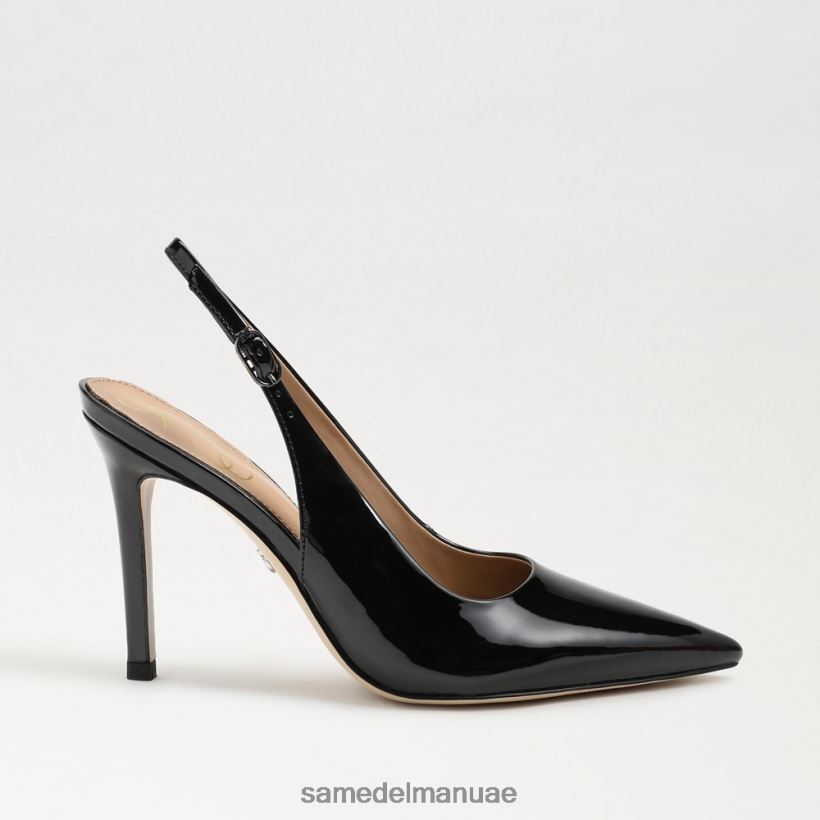 أسود براءة اختراع أحذية Sam Edelman نحيف مضخة عسلي slingback 246L6T663