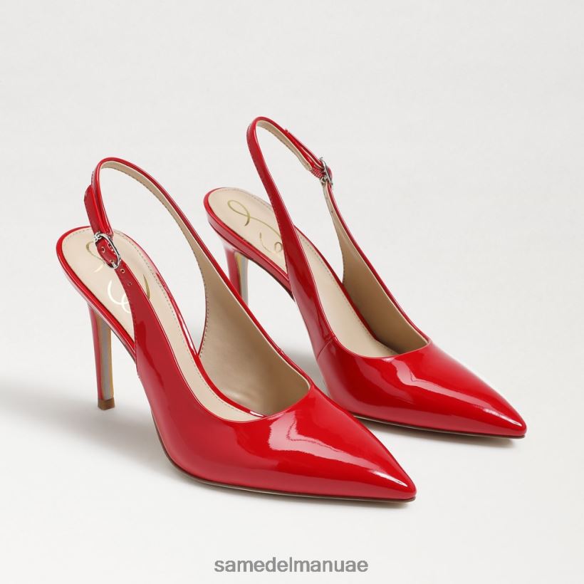 براءة اختراع روبي الأحمر أحذية Sam Edelman نحيف مضخة عسلي slingback 246L6T664