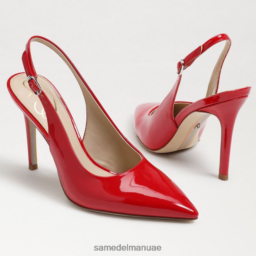 براءة اختراع روبي الأحمر أحذية Sam Edelman نحيف مضخة عسلي slingback 246L6T664