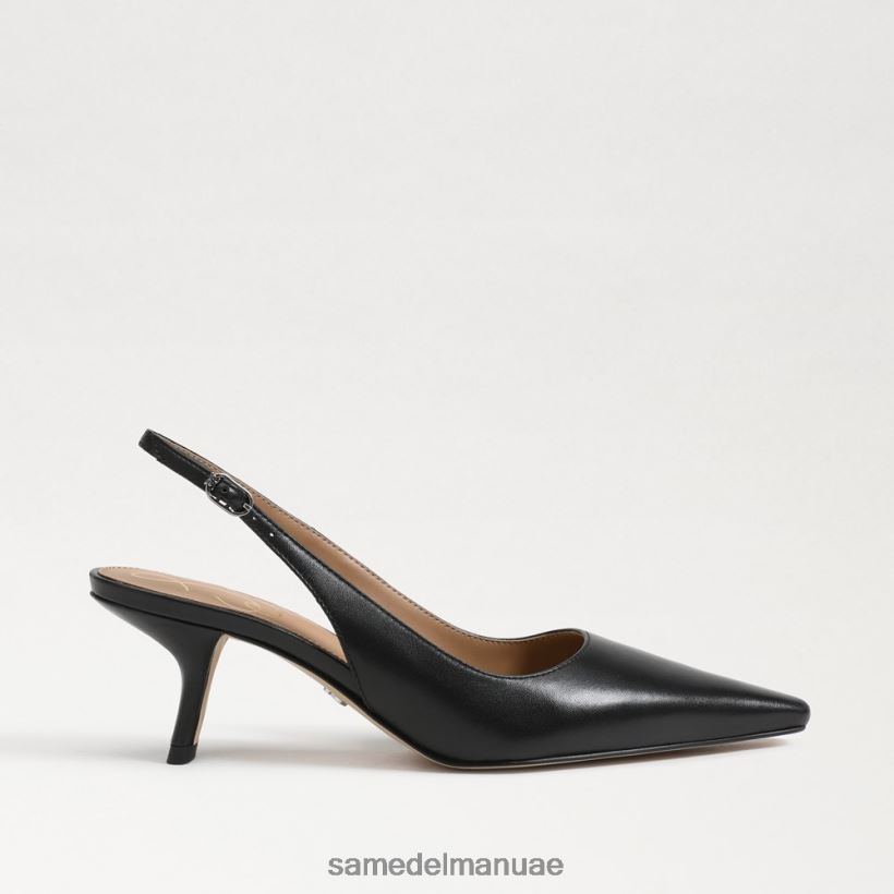جلد أسود أحذية Sam Edelman نحيف مضخة بيانكا slingback 246L6T89
