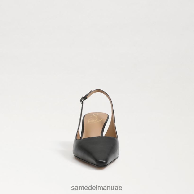 جلد أسود أحذية Sam Edelman نحيف مضخة بيانكا slingback 246L6T89