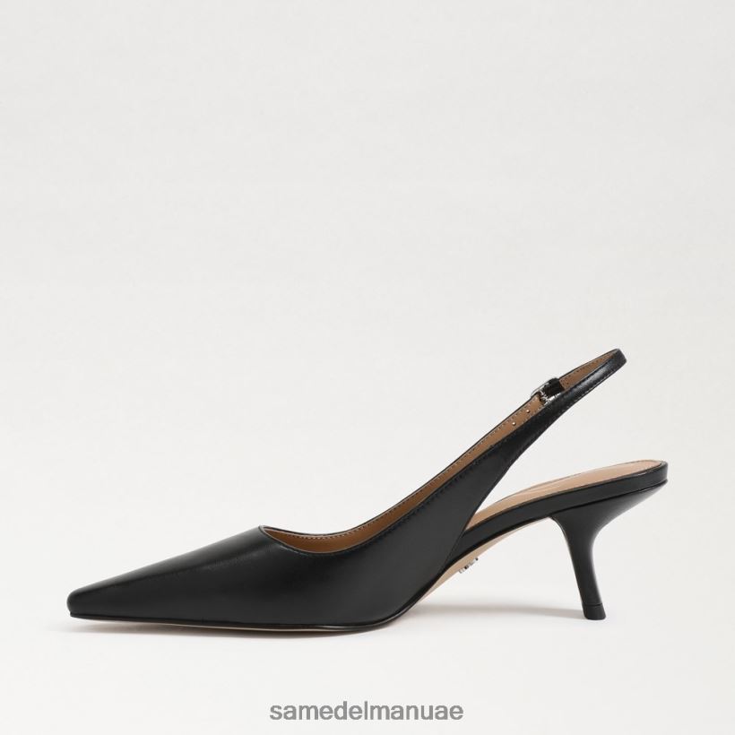 جلد أسود أحذية Sam Edelman نحيف مضخة بيانكا slingback 246L6T89