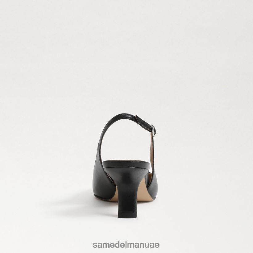 جلد أسود أحذية Sam Edelman نحيف مضخة بيانكا slingback 246L6T89