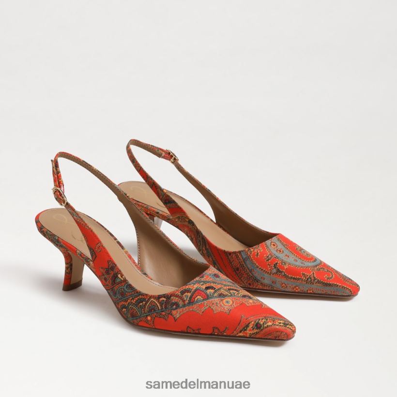 الخشخاش البرتقالي أحذية Sam Edelman نحيف مضخة بيانكا slingback 246L6T92