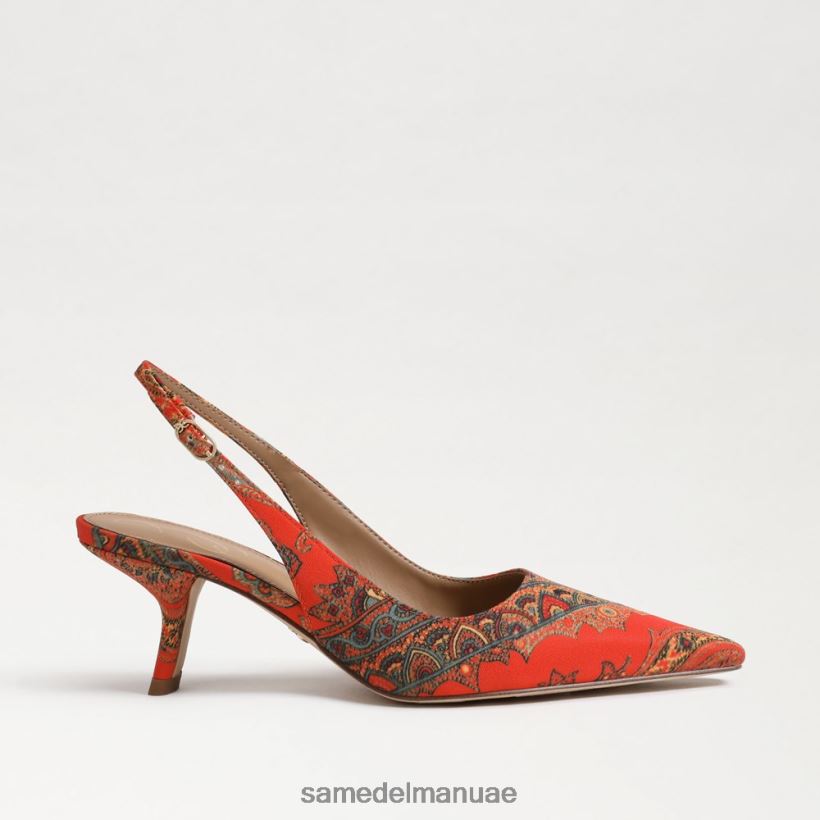 الخشخاش البرتقالي أحذية Sam Edelman نحيف مضخة بيانكا slingback 246L6T92