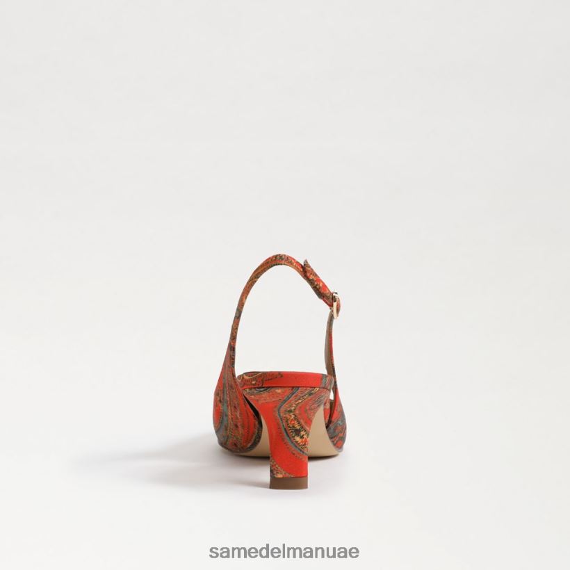 الخشخاش البرتقالي أحذية Sam Edelman نحيف مضخة بيانكا slingback 246L6T92
