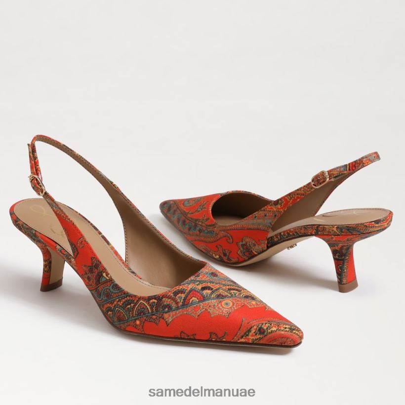 الخشخاش البرتقالي أحذية Sam Edelman نحيف مضخة بيانكا slingback 246L6T92