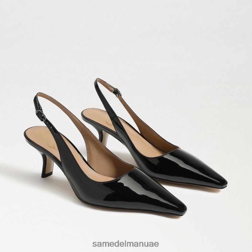 أسود براءة اختراع أحذية Sam Edelman نحيف مضخة بيانكا slingback 246L6T93