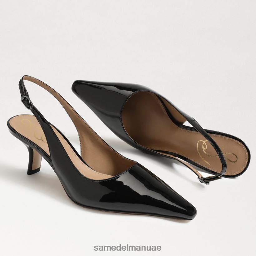أسود براءة اختراع أحذية Sam Edelman نحيف مضخة بيانكا slingback 246L6T93