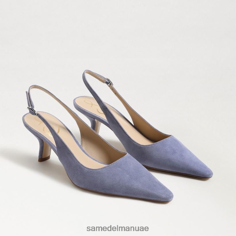 جلد الغزال البنفسجي المغبر أحذية Sam Edelman نحيف مضخة بيانكا slingback 246L6T96