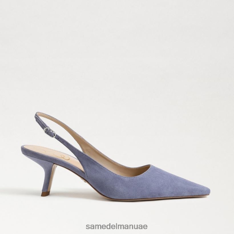 جلد الغزال البنفسجي المغبر أحذية Sam Edelman نحيف مضخة بيانكا slingback 246L6T96