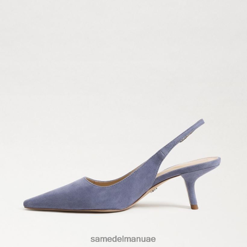 جلد الغزال البنفسجي المغبر أحذية Sam Edelman نحيف مضخة بيانكا slingback 246L6T96