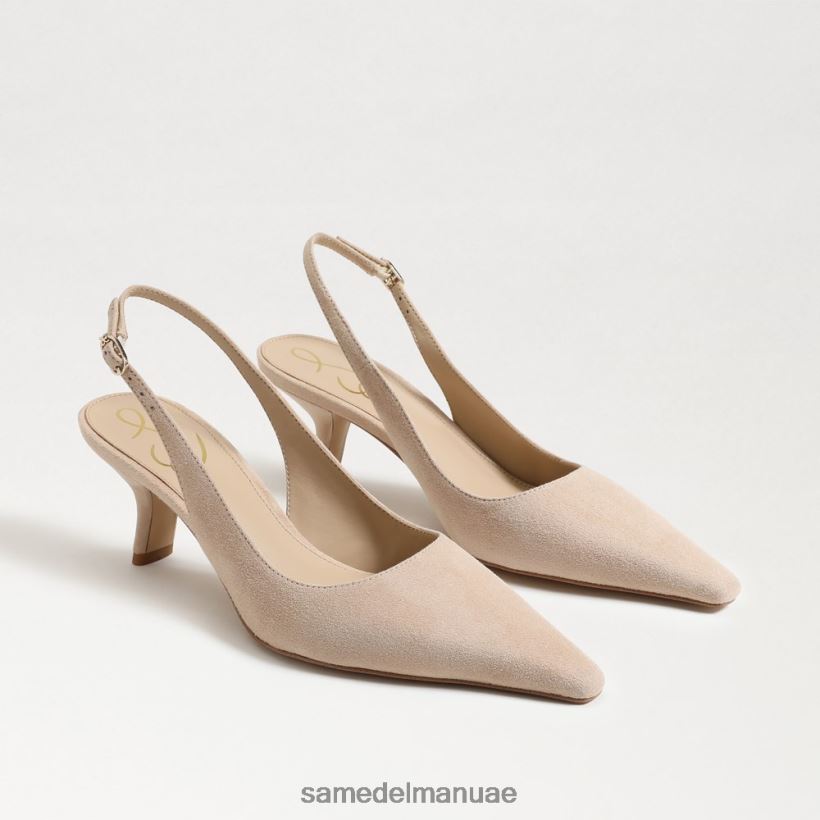 جلد الغزال كابتشينو أحذية Sam Edelman نحيف مضخة بيانكا slingback 246L6T98