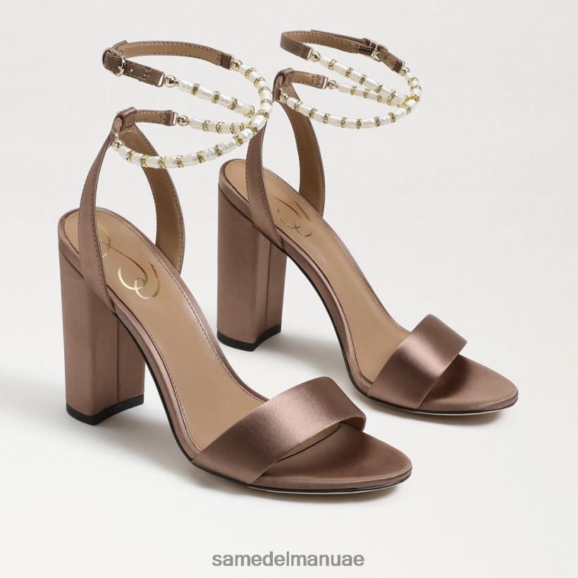 الساتان الحلوى أحذية Sam Edelman نحيف صندل بكعب عريض من yanelli 246L6T856