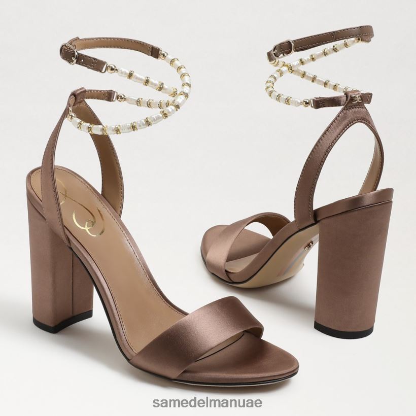 الساتان الحلوى أحذية Sam Edelman نحيف صندل بكعب عريض من yanelli 246L6T856