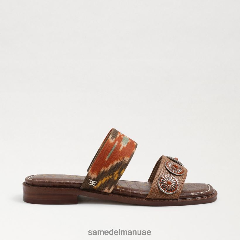 غروب الشمس البرتقالي / cuoio أحذية Sam Edelman نحيف هيرا صندل منزلق 246L6T742