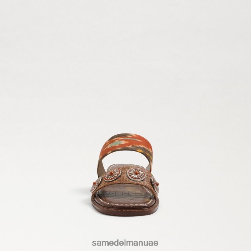غروب الشمس البرتقالي / cuoio أحذية Sam Edelman نحيف هيرا صندل منزلق 246L6T742