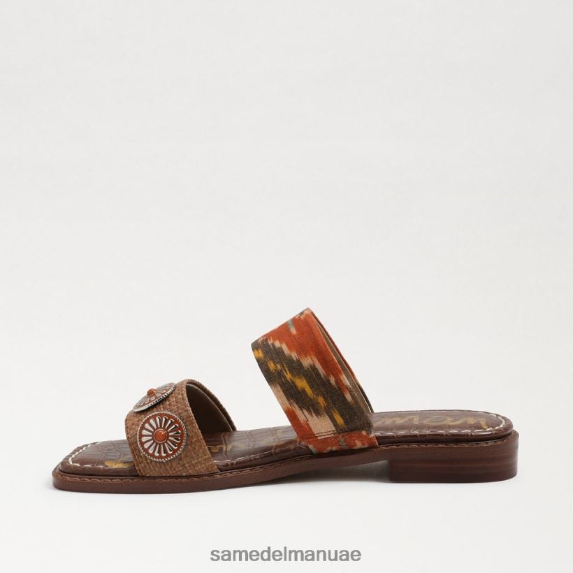 غروب الشمس البرتقالي / cuoio أحذية Sam Edelman نحيف هيرا صندل منزلق 246L6T742