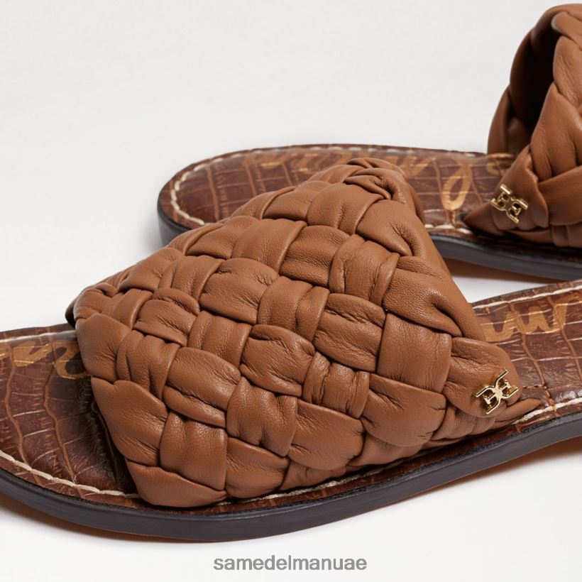 lt cuoio جلد بني أحذية Sam Edelman نحيف صندل منزلق منسوج من غريفين 246L6T633